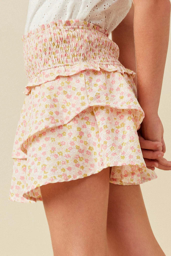 Tiered ditsy cheap skirt