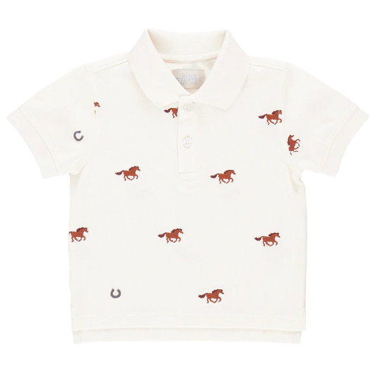 Alec Shirt with Lucky Horses Embroidery