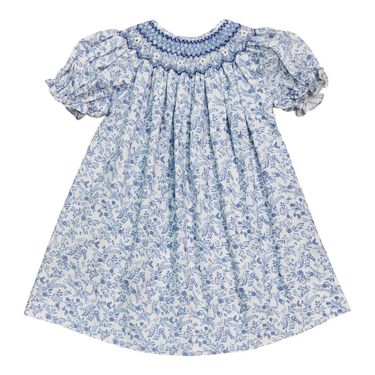 Bella Blue Floral Smocked Dress