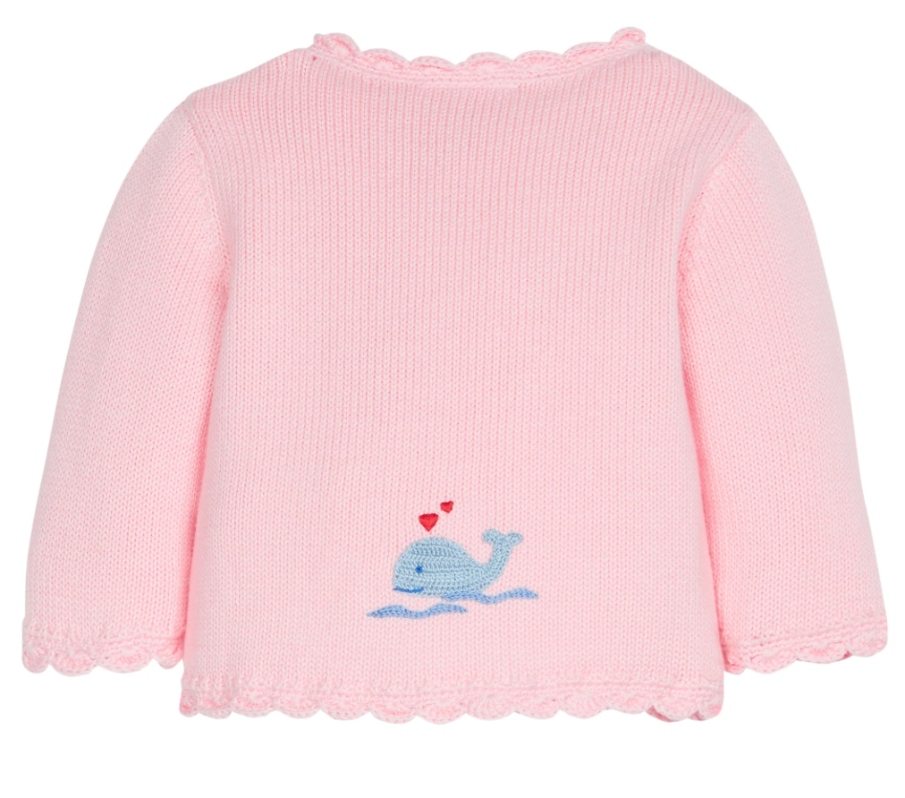 Crochet Sweater - Pink Whale