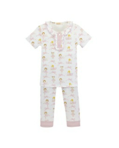 Petite Dancer Pajama Set with Ruffle Detail