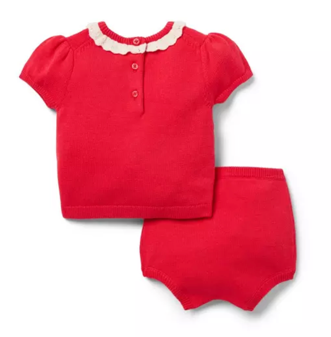 Bright Red Baby Embroidery Set