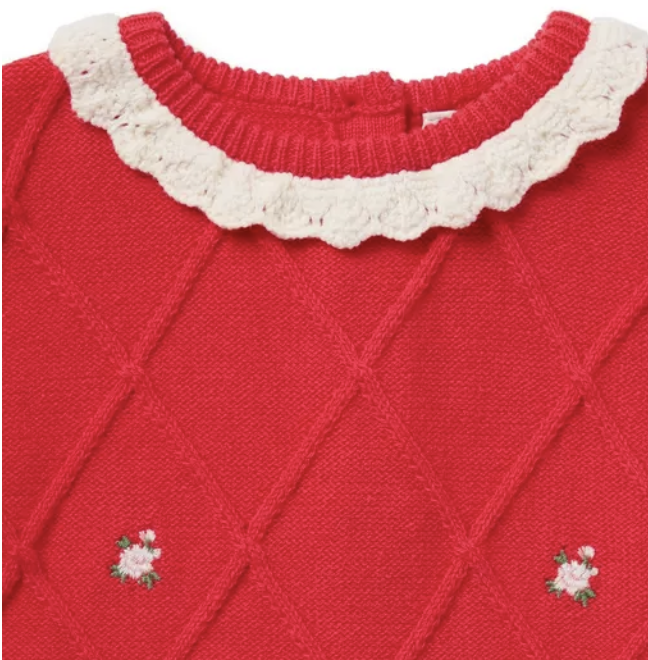 Bright Red Baby Embroidery Set