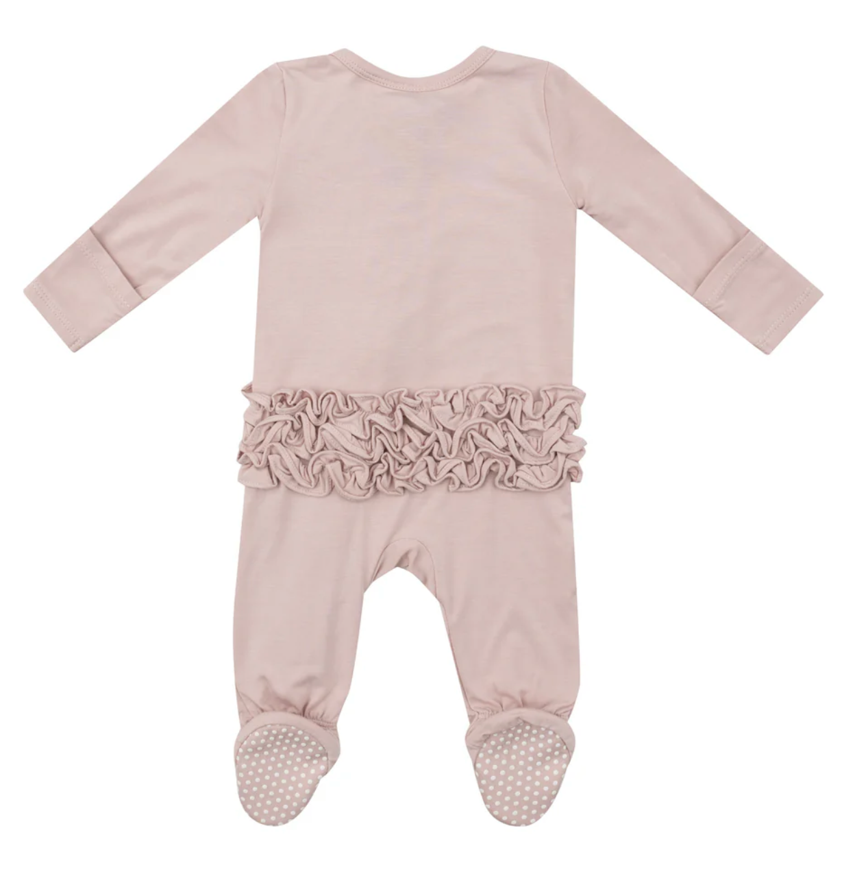 Sepia Rose 2 Way Zipper Ruffle Butt Footie