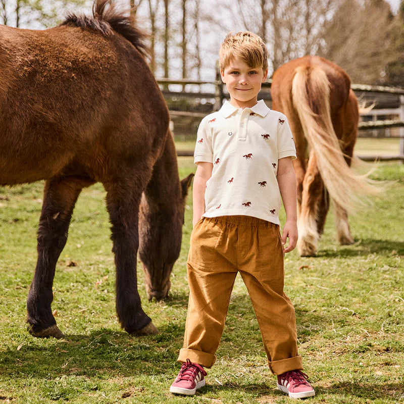 Alec Shirt with Lucky Horses Embroidery