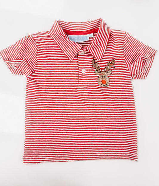 Henry Rudolph Embroidered Polo Stripe