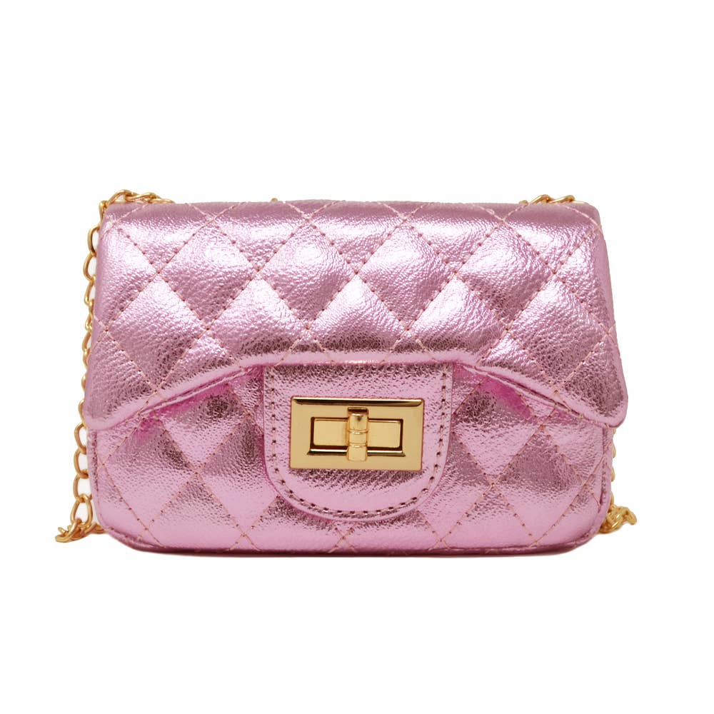 Pink Metallic Classic Mini Purse – Little Cottontail