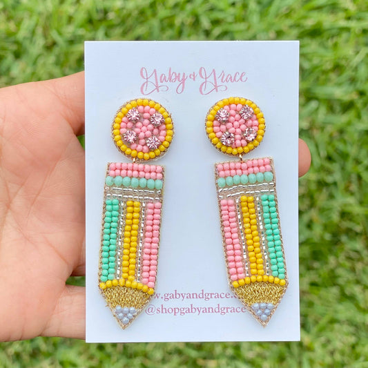 Teacher Pencil Colors Earrings