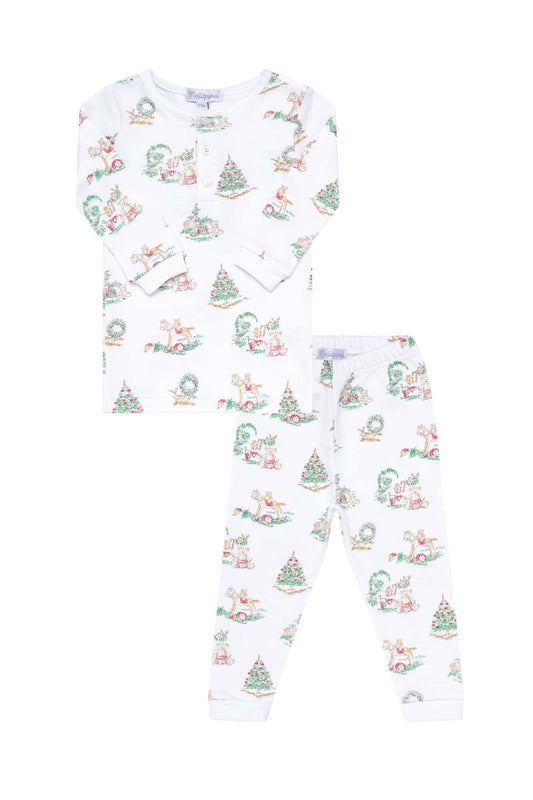 Boys Christmas Toile Pajamas