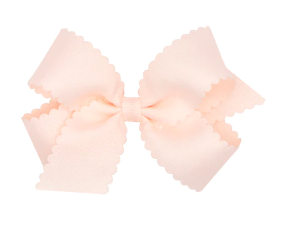 Scallop Edge Bow - Sideshow Rose | Wee Ones – Little Cottontail